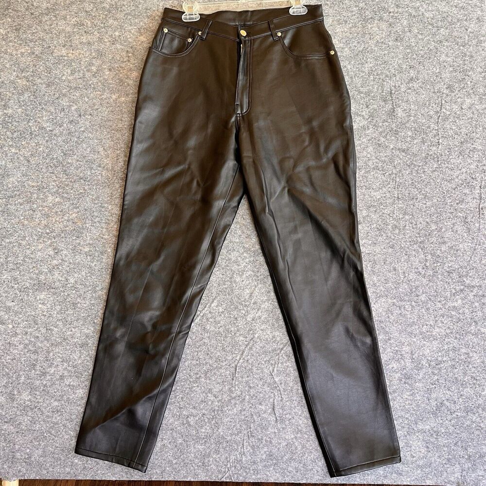 Road Rags Jean Co. Faux Leather Pants‎ Women’s Size 13/14 Black